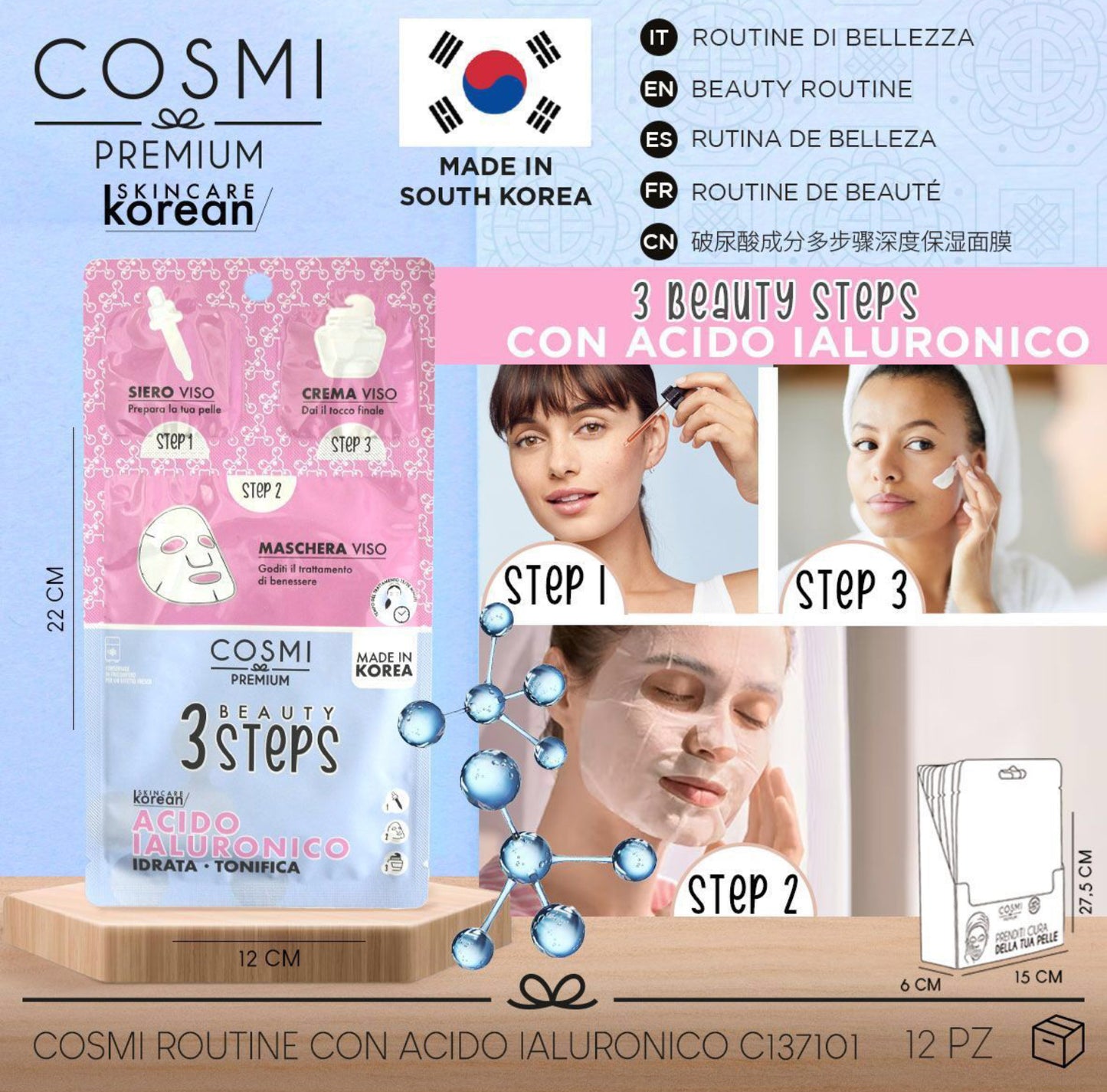 Cosmi maschera viso 3steps