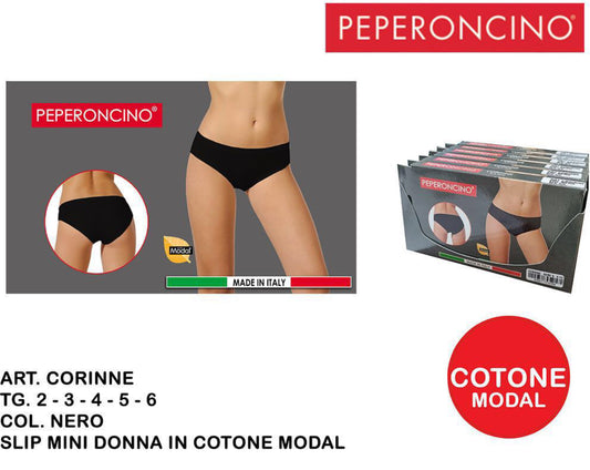 PEPERONCINO slip midi donna in cotone art.corinne