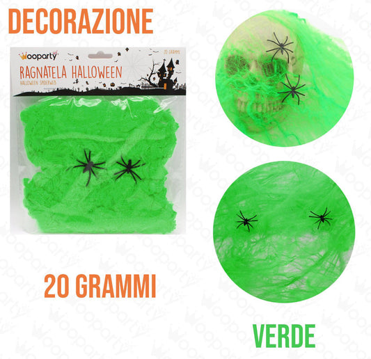 Halloween ragnatela verde 20grammi