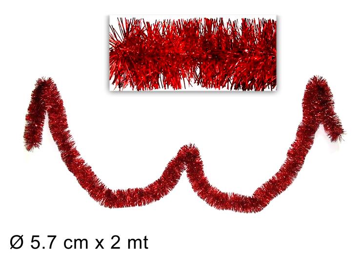 NATALIZIA filo addobbo rosso 5,7x2mt