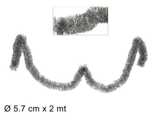 NATALIZIA filo addobbo argento 5,7cmx2mt