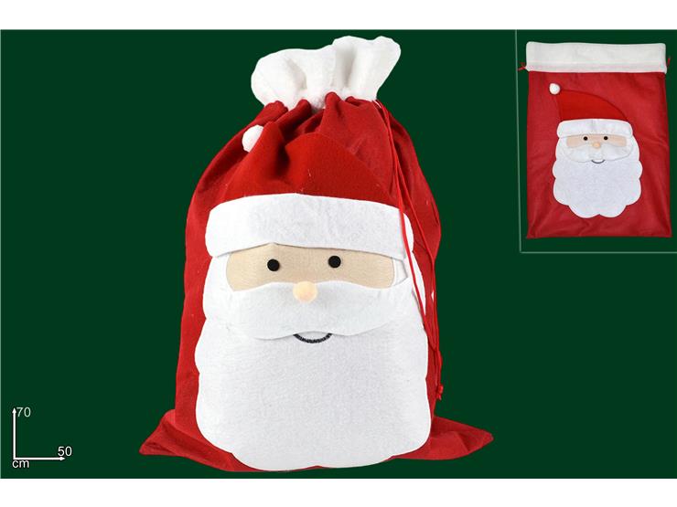 NATALIZIA sacco viso babbo natale 50x70cm