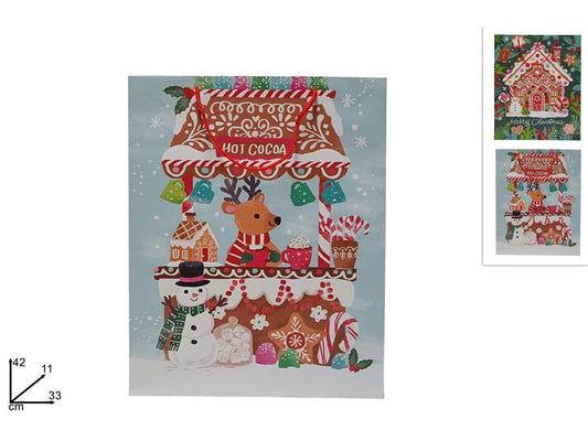 NATALIZIA busta regalo decoro 42x33x11cm