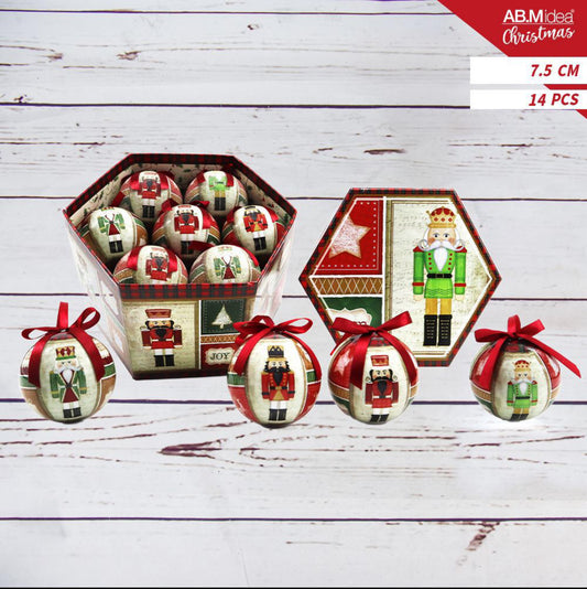 NATALIZIA box palline 14pz 7.5cm
