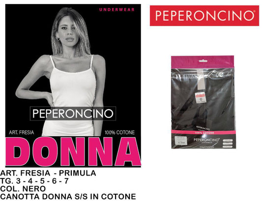 CANOTTA donna spalla stretta  nero