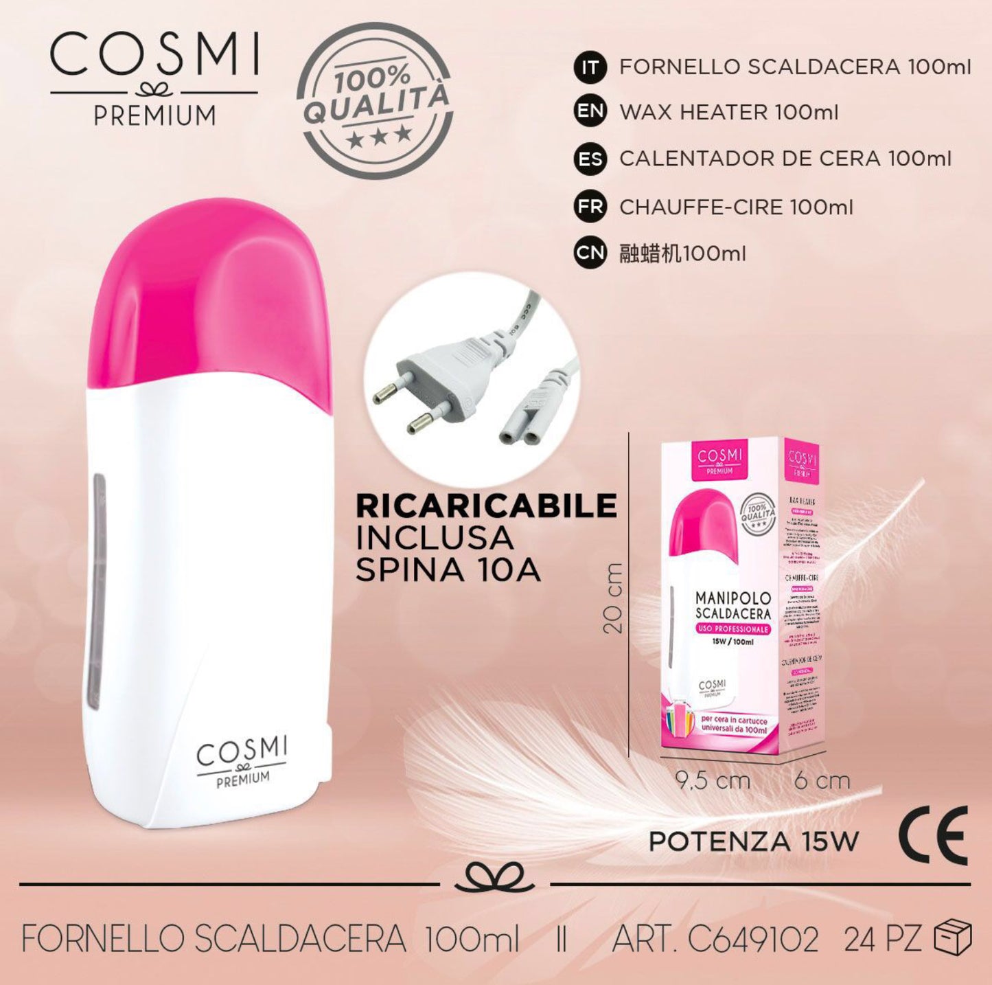 COSMI rullo scaldacera 100ml