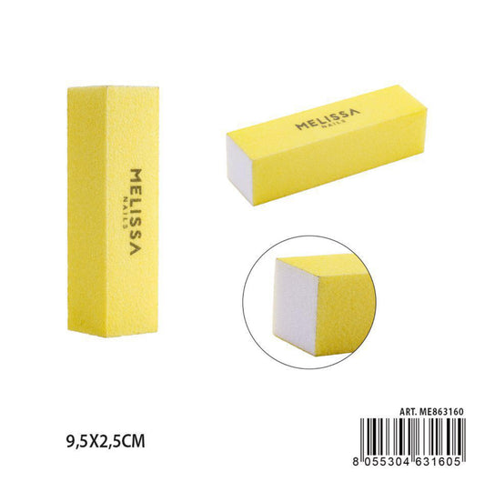 MELISSA block buffer per unghie 9,5x2,5cm giallo pastello