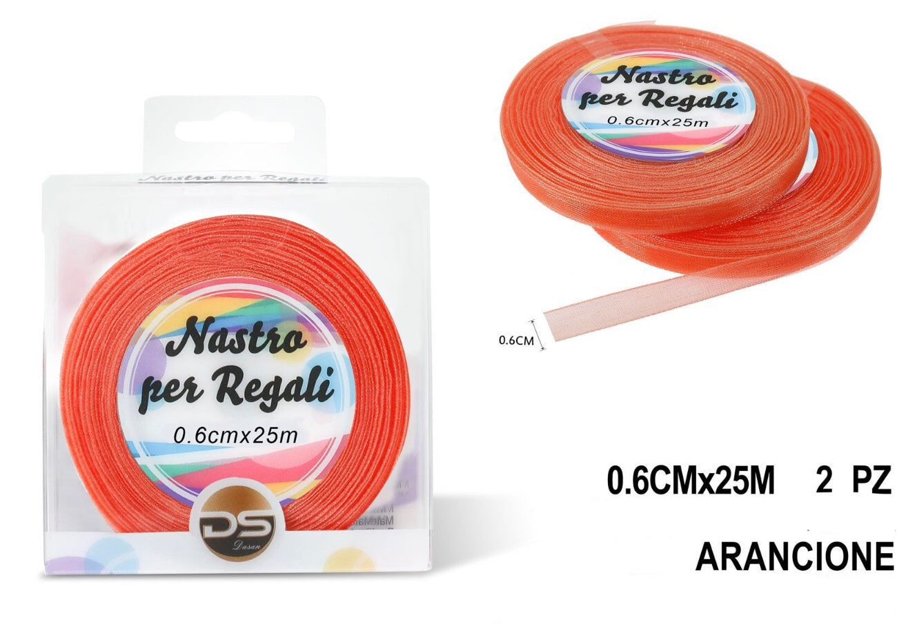 Nastro organza 0.6 cm ARANCIONE