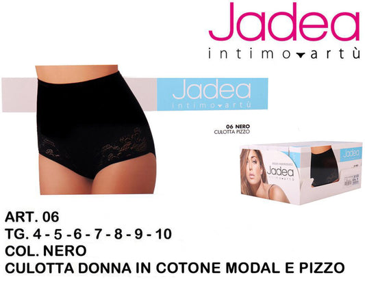 JADEA culotta cotone bordo in pizzo nero 06