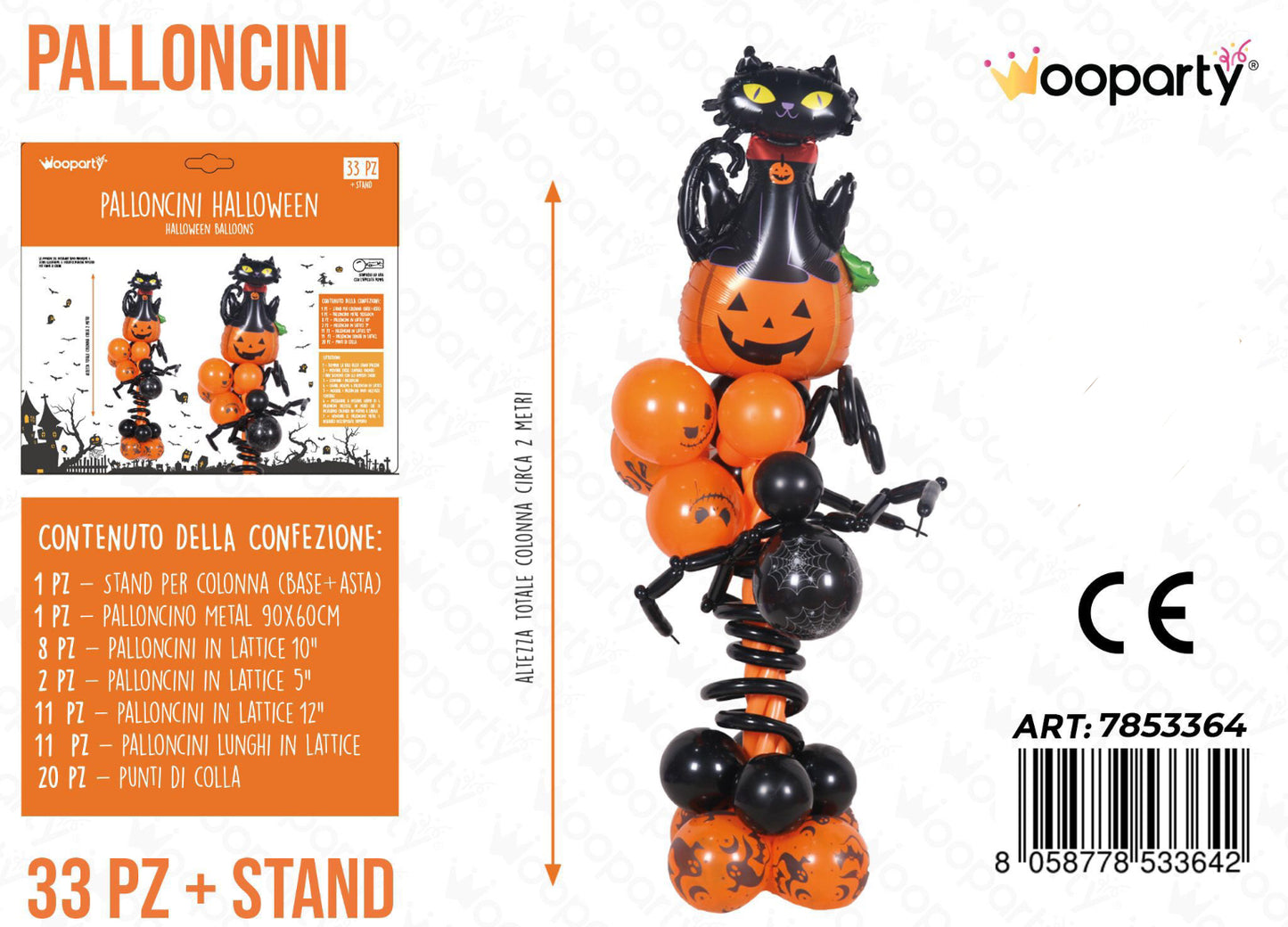 Palloncini halloween 33pz+stand