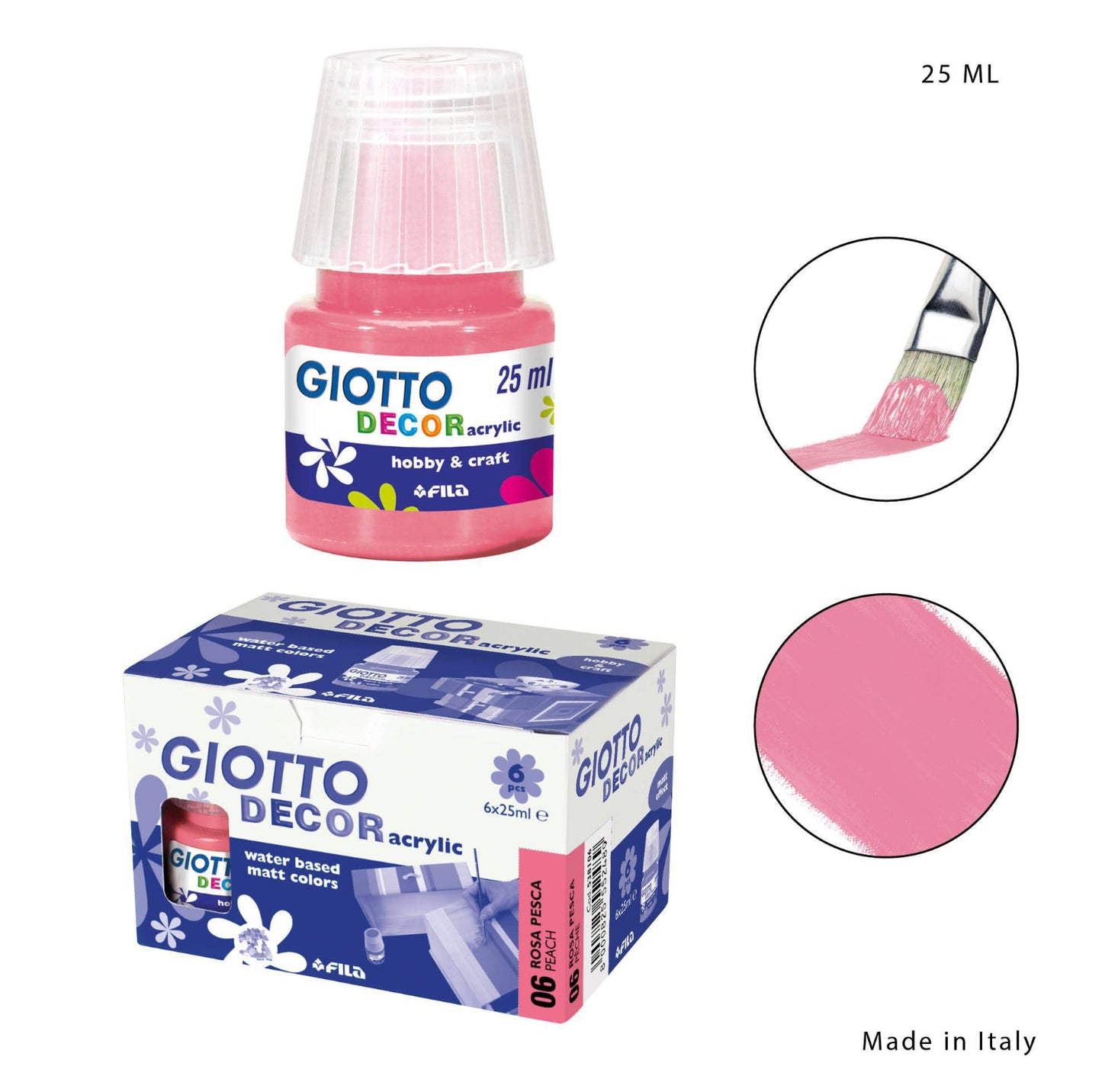 Giotto decor acylic rosa pesca 25ml