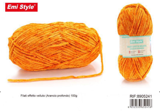 FILATI effetto velluto arancio profondo 100g