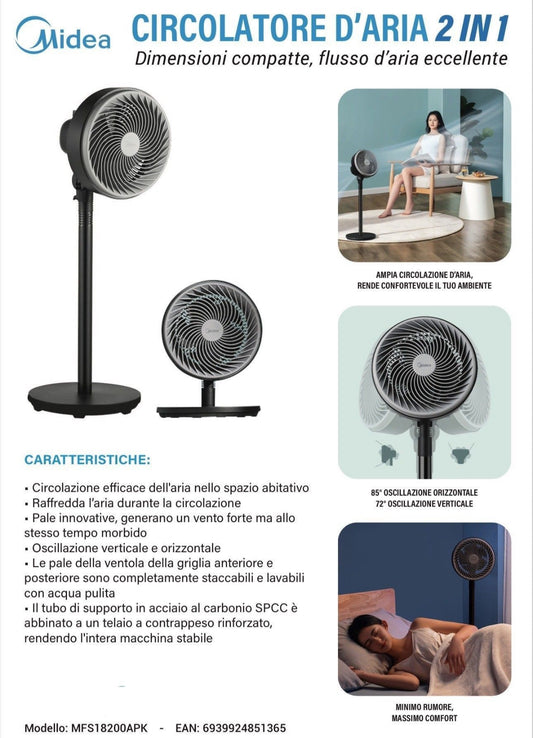 MIDEA circolatore d‘aria 2in1
