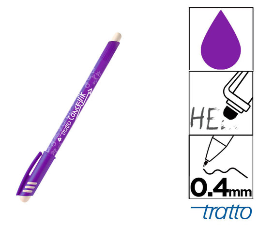 Tratto penna cancellabile viola