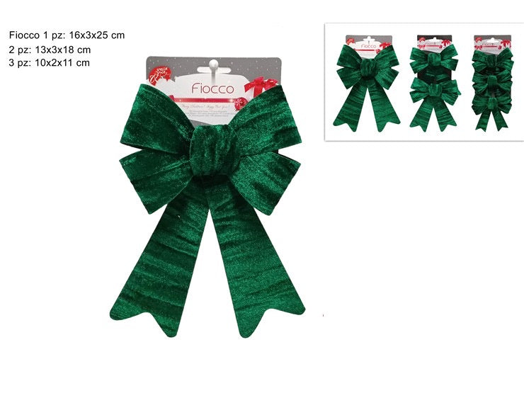 NATALIZIA fiocco velluto verde