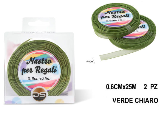 Nastro organza 0.6 cm VERDE PISTACCHIO