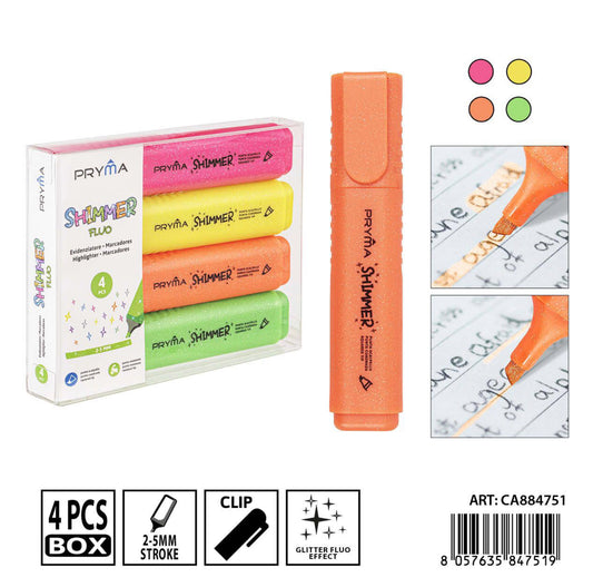 PRYMA evidenziatore fluo 4pz