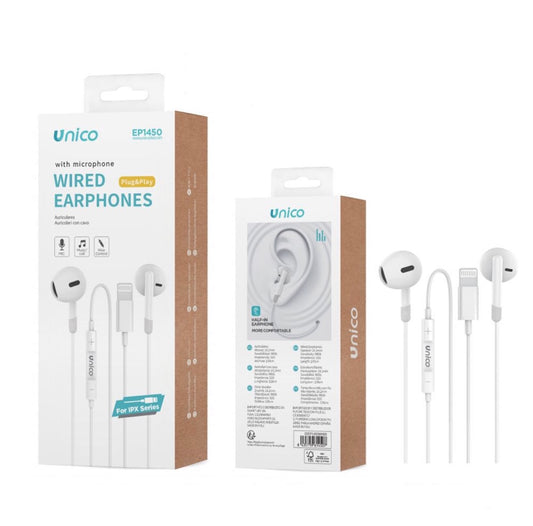 UNICO auricolare stereo con microfono bianco EP1450