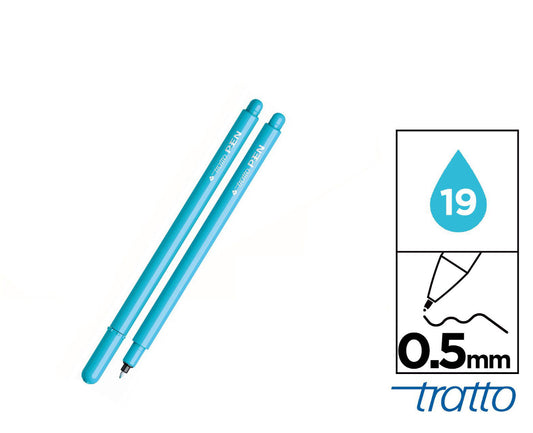 Tratto pen metal look azzurro cielo 0,5mm 19