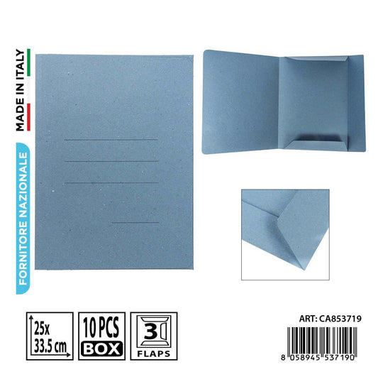 PRYMA cartell.manilla 3L c/stampa 25x33.5cm azzurro