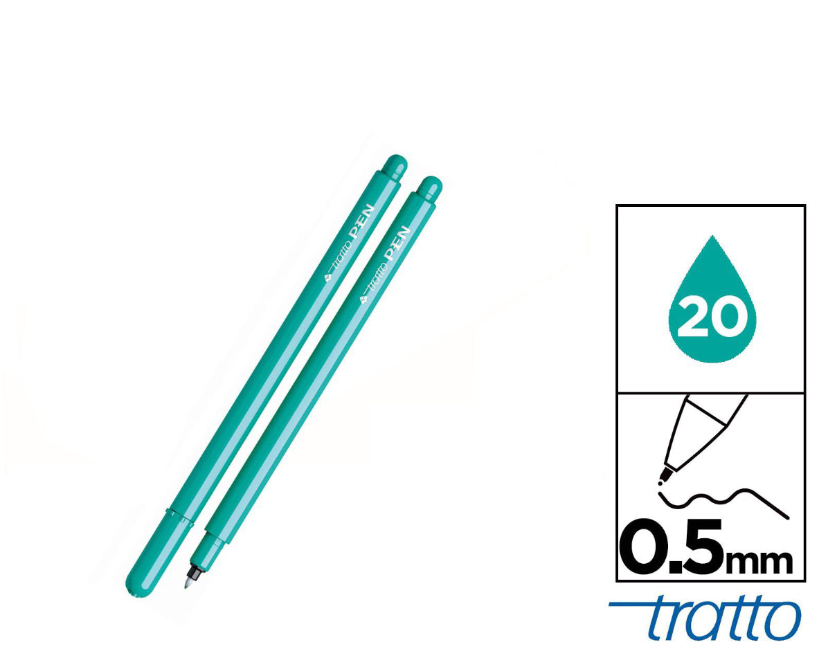 Tratto pen metal look verde turchese 0,5mm 20