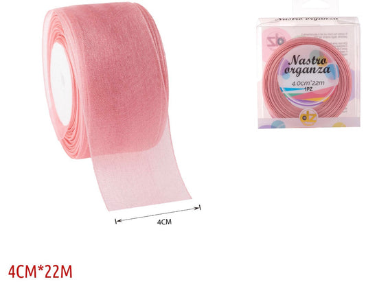 Nastro organza 4 cm ROSA