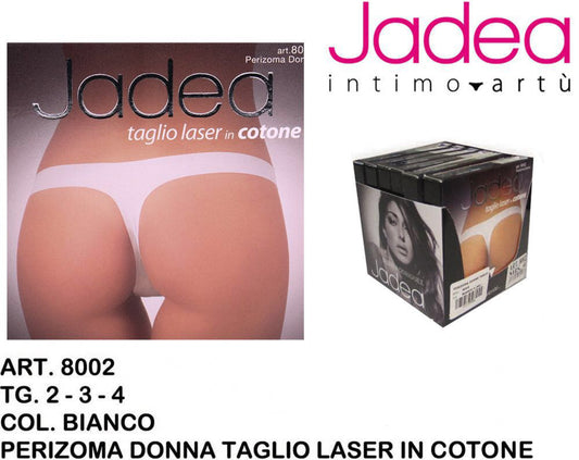 JADEA perizoma taglio laser cotone bianco 8002