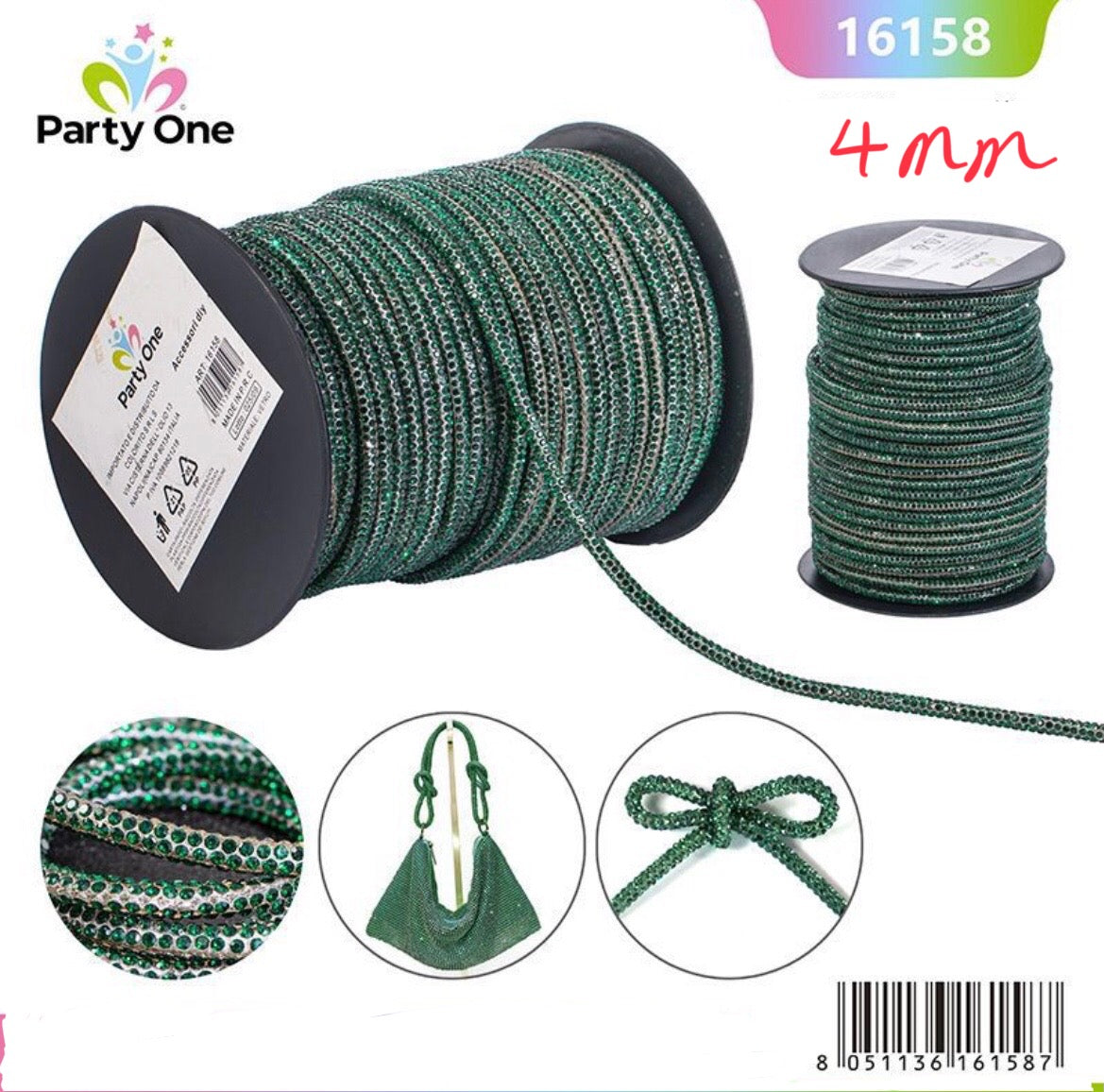 CORDINO  strass 4mmx50m