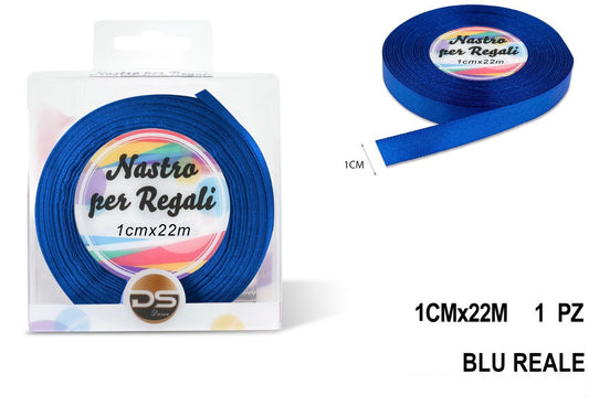 Nastro raso 1 cm BLU REALE