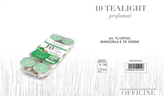 CANDELE tea light mandorla e te verde 10pz