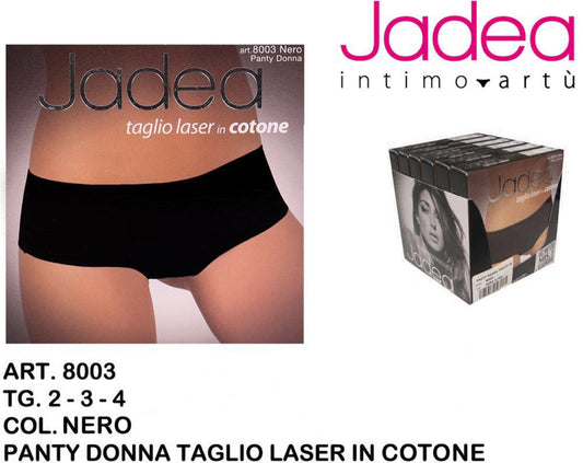 JADEA panty taglio laser cotone nero 8003