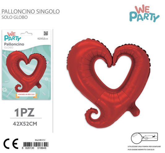 SAN Valentino palloncino mylar cuore 42x52cm