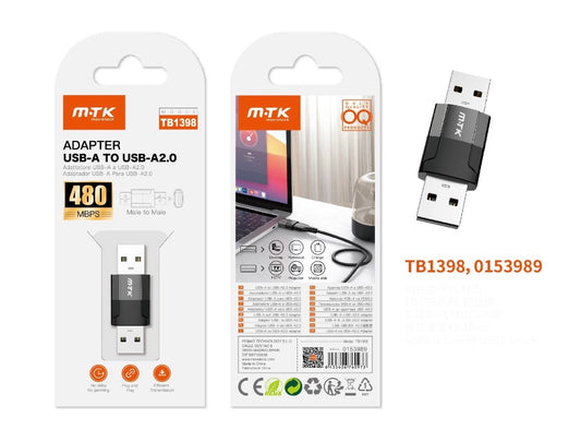 ADATTATORE  usb-A to usb-A2.0 TB1398