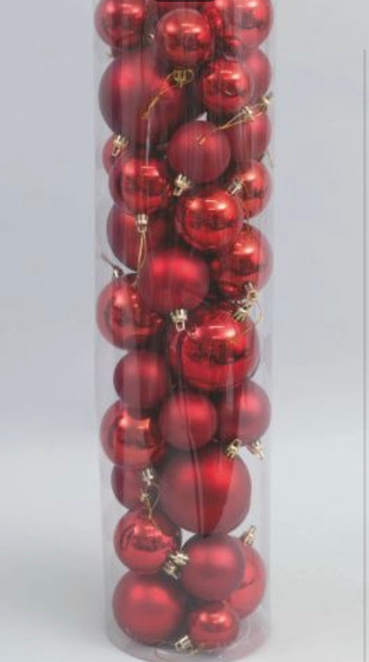 NATALIZIA sfere assortito cilindro 42pz