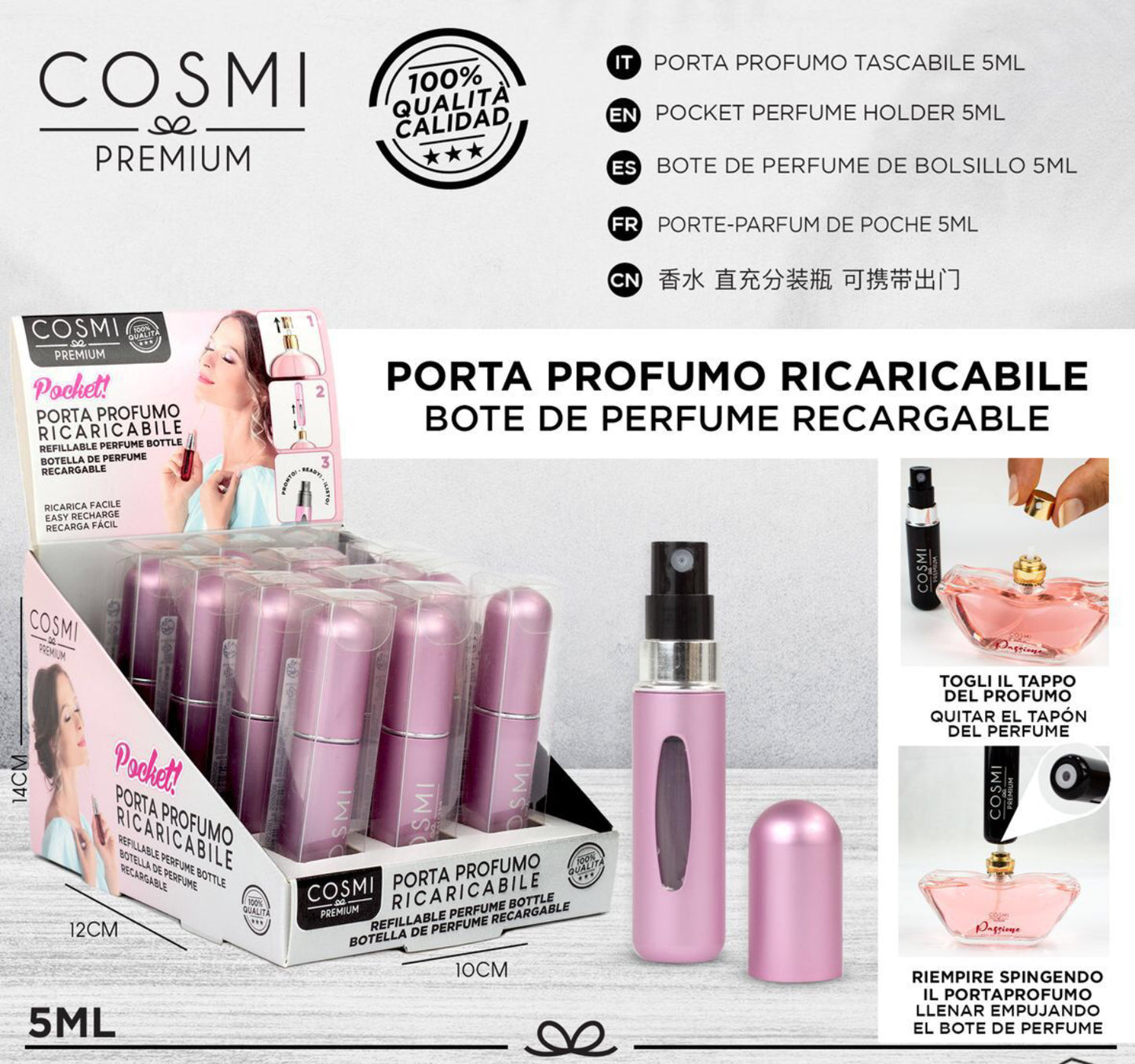 COSMI porta frofumo ricaricabile 5ml