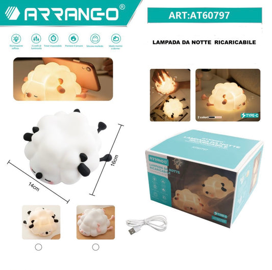 ARRANGO lampada da notte ricaricabile ART:AT60797