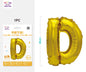 Palloncino mylar oro 40cm lettera D