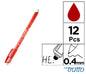 Tratto penna cancellabile rosso