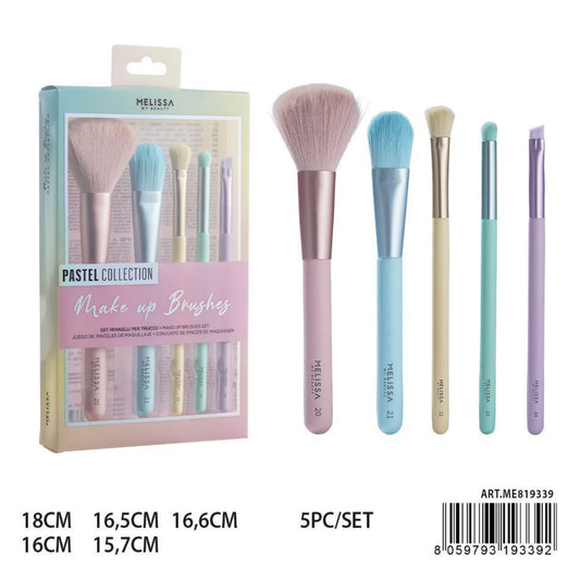 MELISSA pennelli trucco pastel 5pz