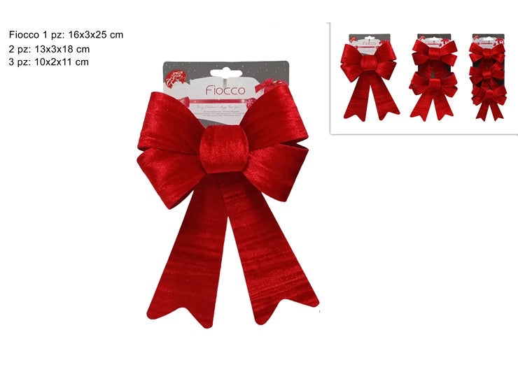 NATALIZIA fiocco velluto rosso