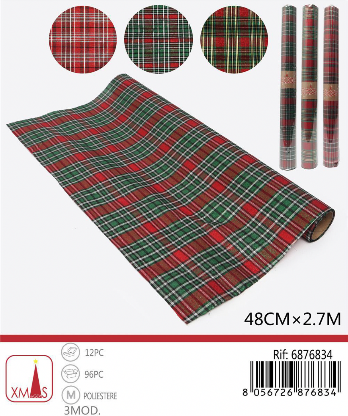 NATALIZIA rotolo decorativo 48cmx2.7m