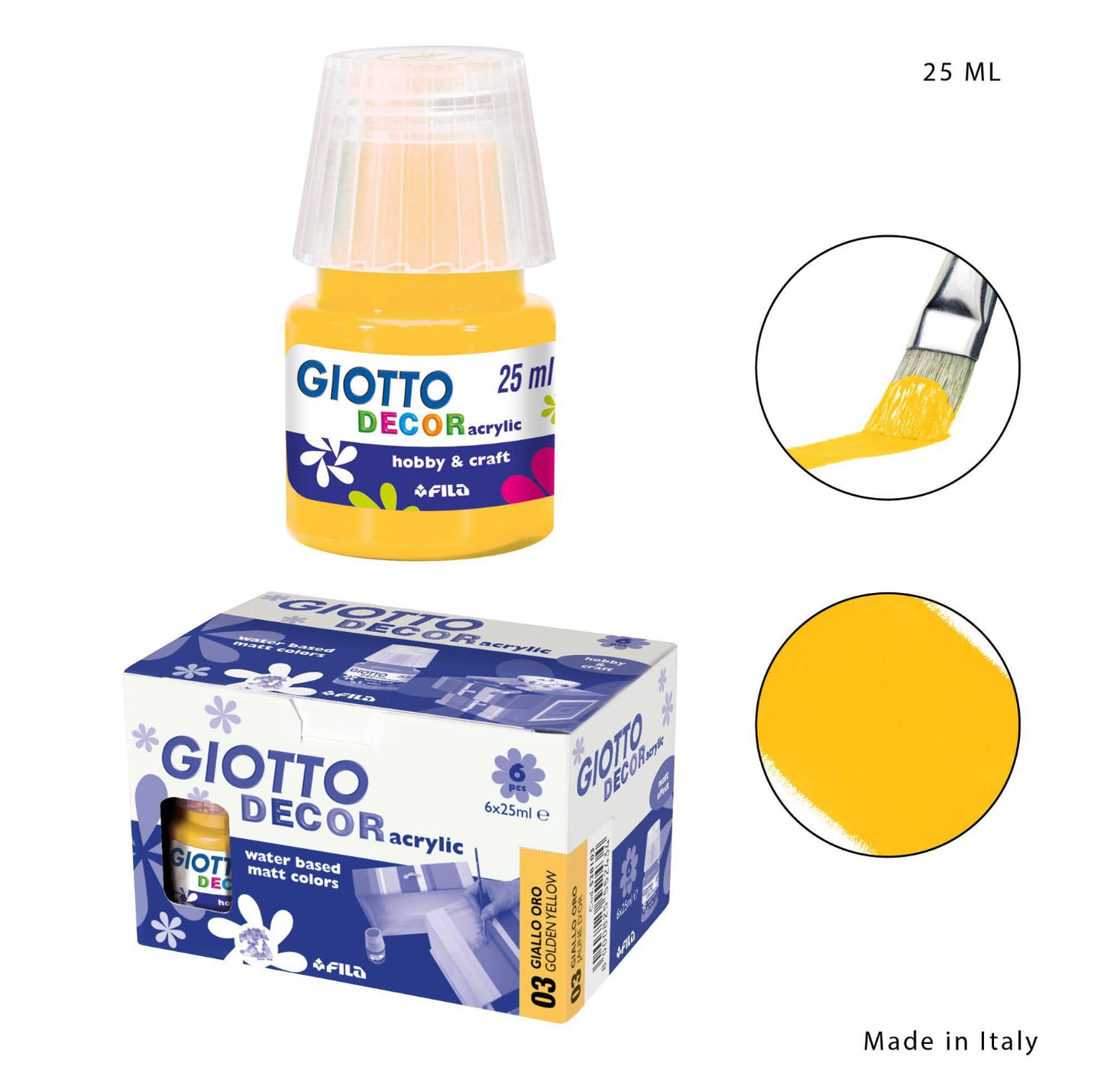 Giotto decor acylic giallo oro 25ml