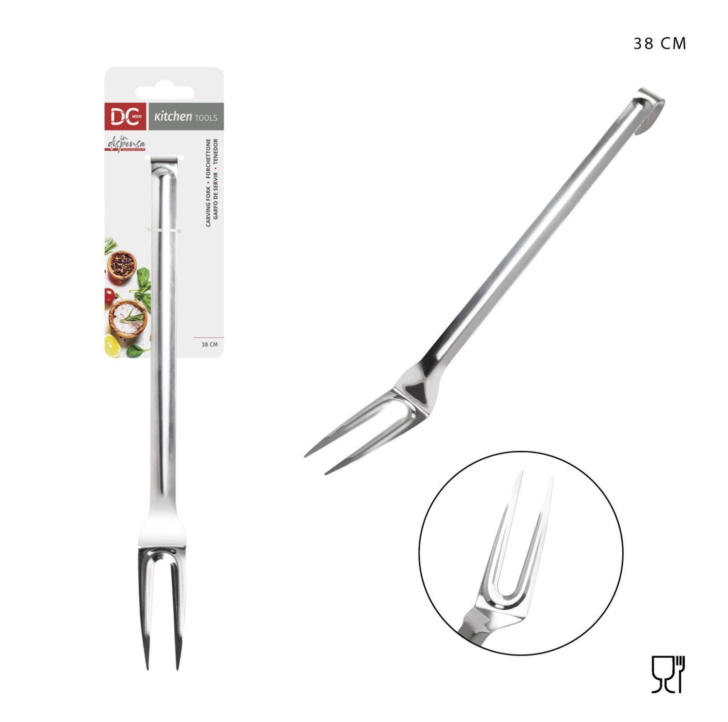 DC CASA forchettone acciaio 38cm