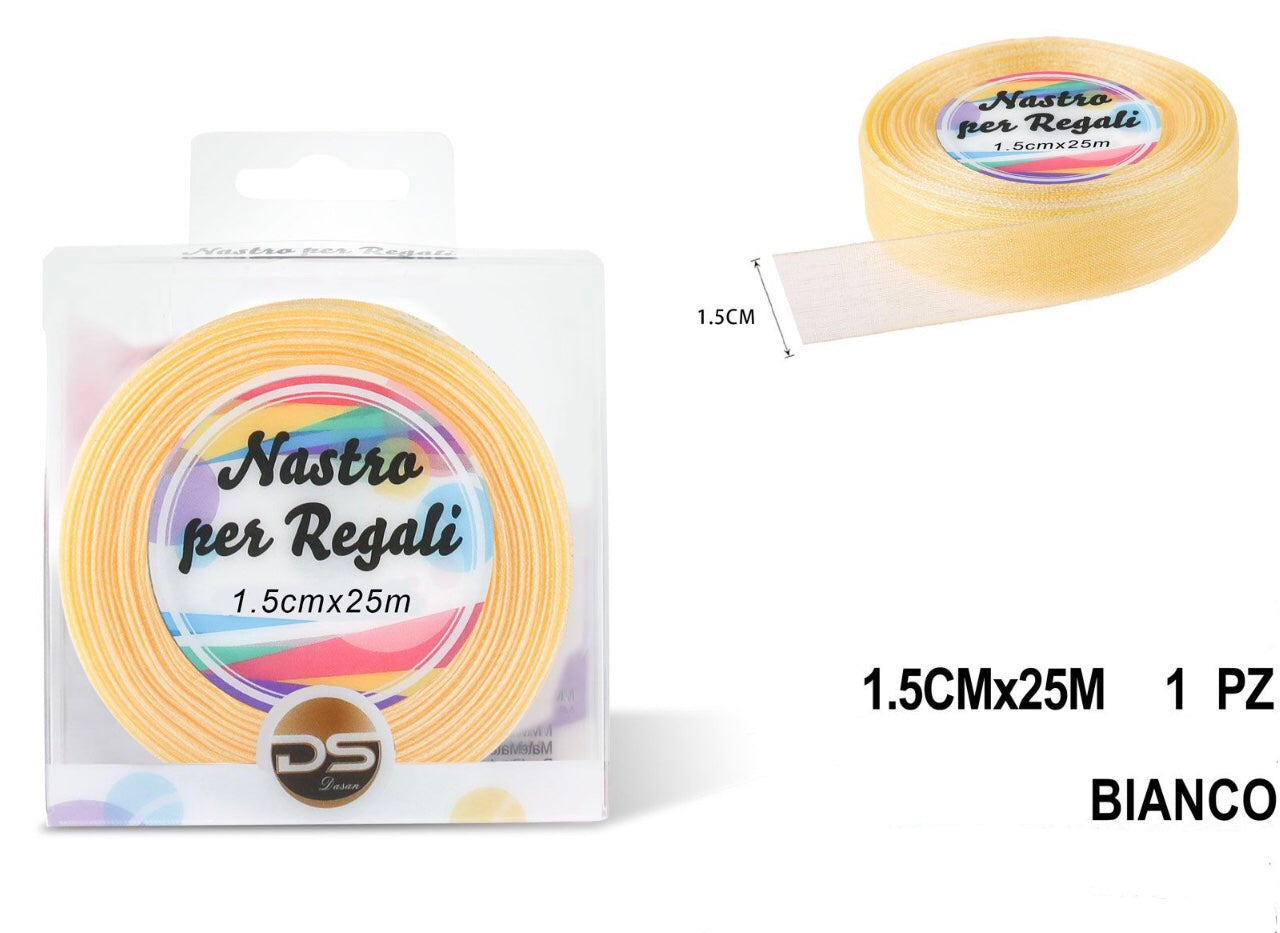 Nastro organza 1.5 cm BIANCO AVORIO