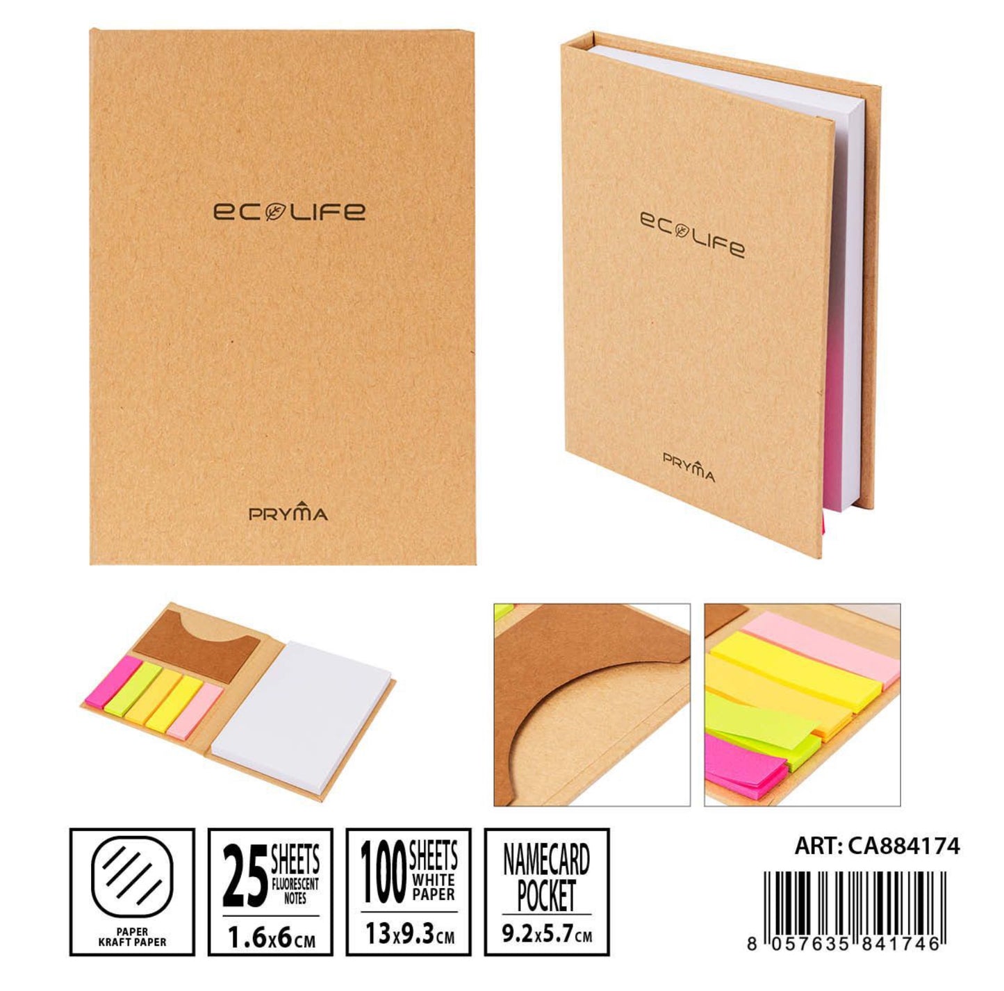 PRYMA memostick book cop.rigida 11.8x13.8x1.8cm
