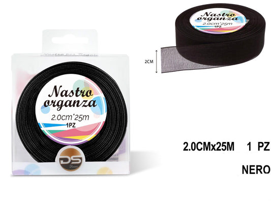 Nastro organza 2 cm NERO