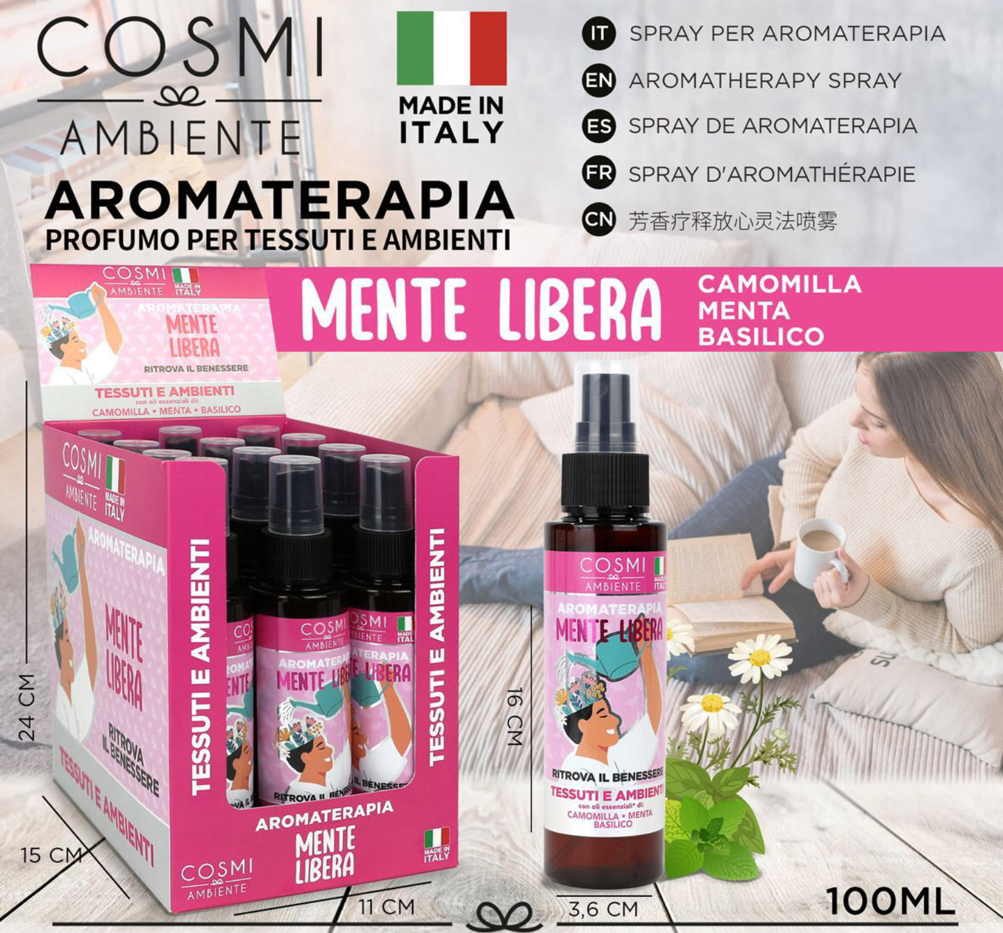 COSMI spray aromaterapia MENTA LIBERA 100ml