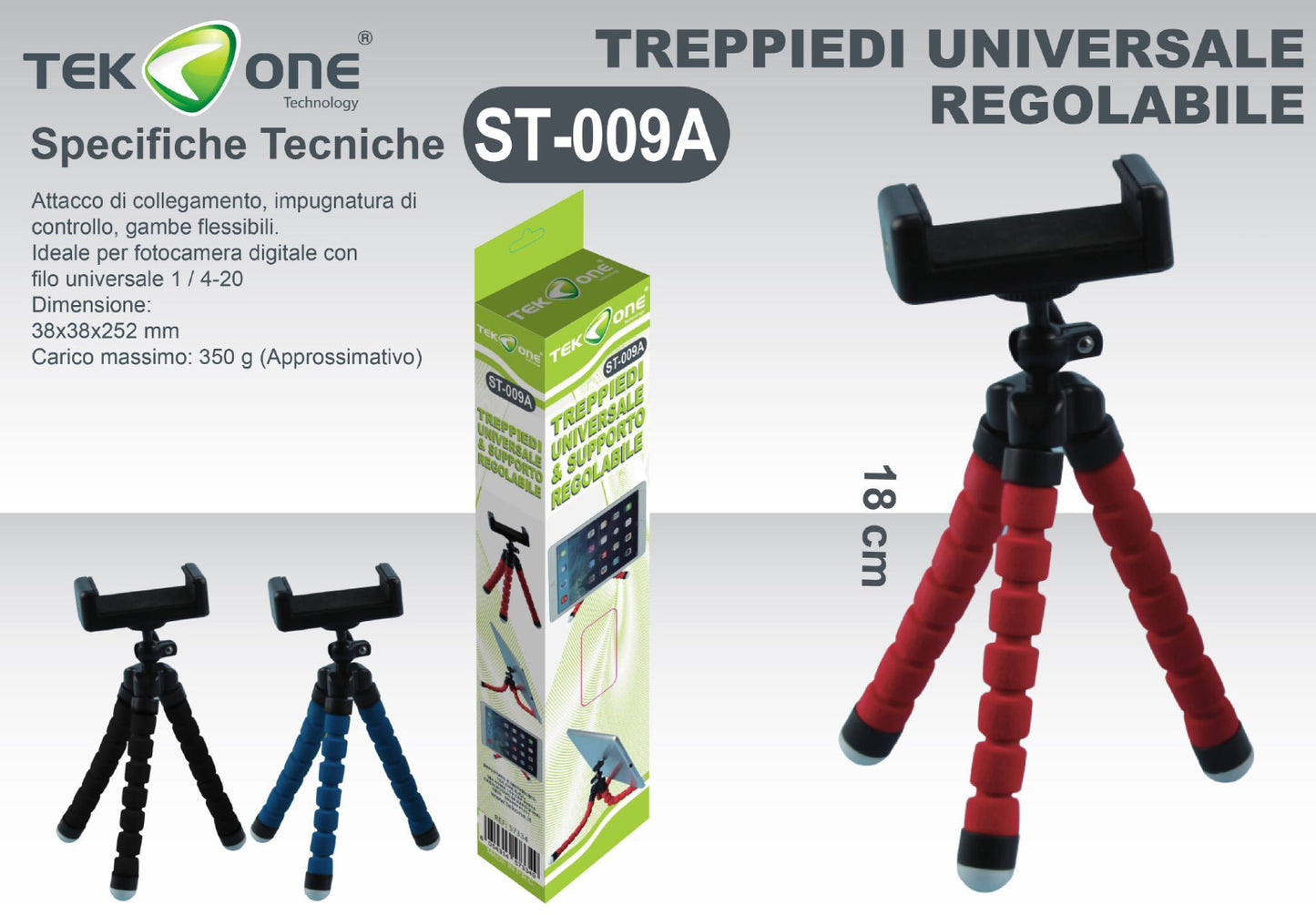 TEK ONE Staffa  univesale & supporto  regolabile ST-009A