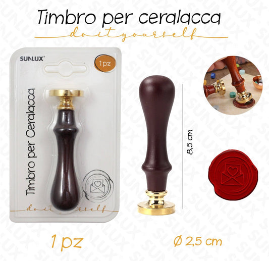 TIMBRO per ceralacca LETTERA 2,5x8.5cm