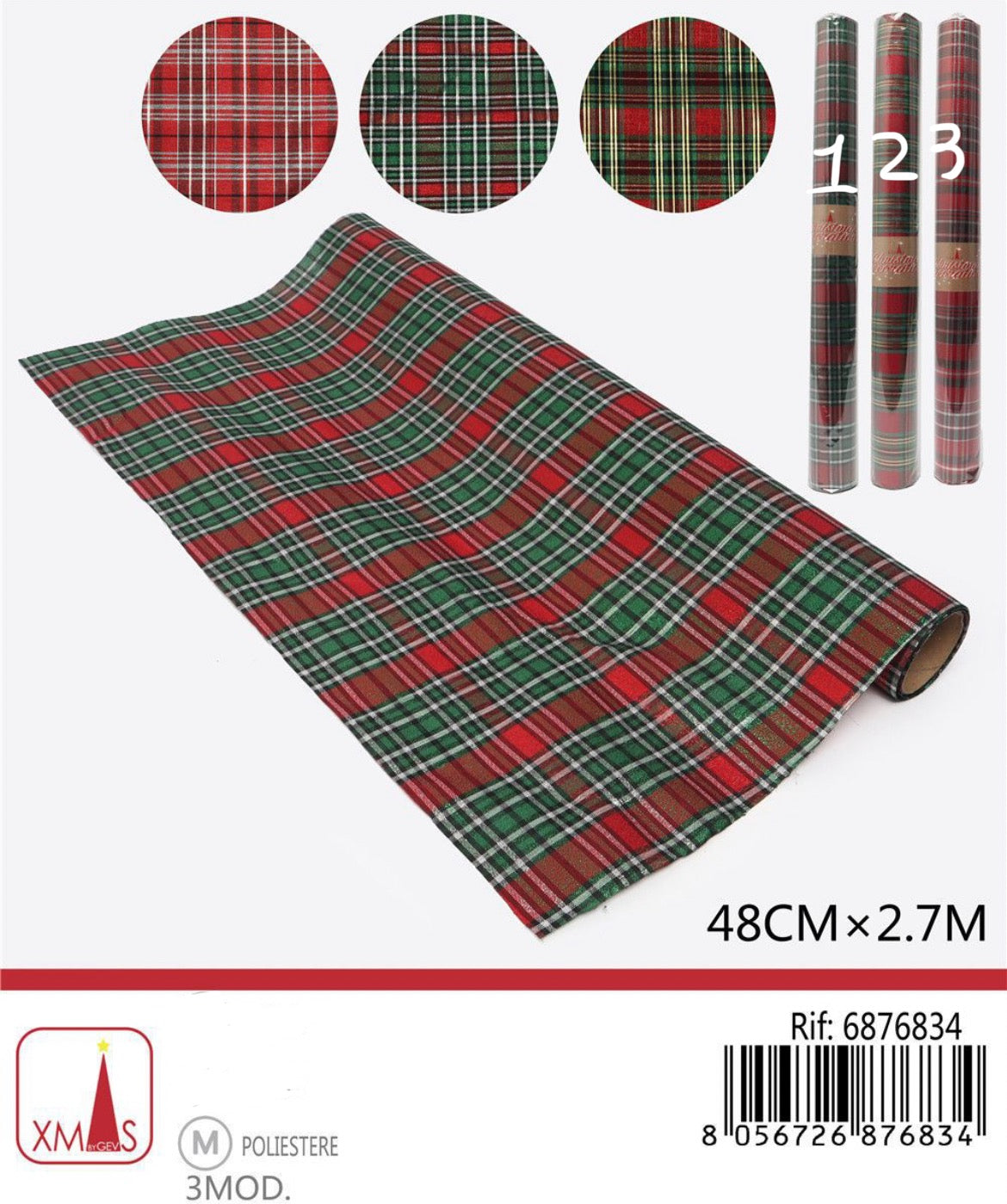 NATALIZIA rotolo decorativo 48cmx2.7m